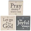Homegifo Let Go & Let God Square Block 3 Asstd.