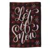 Homegifo Let It Snow Buffalo Check Garden Flag