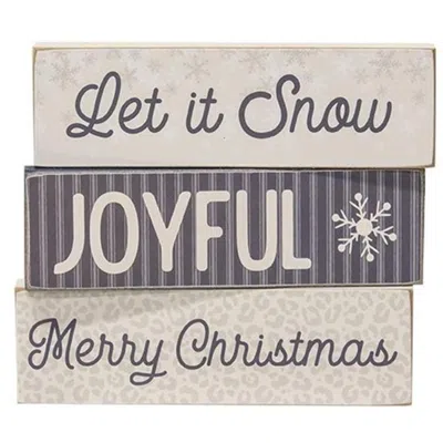 Homegifo Let It Snow Skinny Block 3 Asstd.
