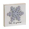 Homegifo Let It Snow Snowflake Block