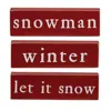 Homegifo Let It Snow Winter Or Snowman Thin Mini Block 3 Asstd.