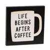 Homegifo *life Begins After Coffee Square Block