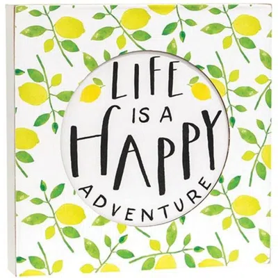 Homegifo *life Is A Happy Adventure Box Sign In Multi