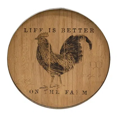 Homegifo Life Is Better On The Farm Chicken Wood Sign In Neutral