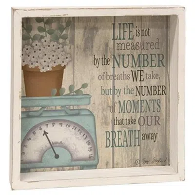 Homegifo *life Is Not Measured Shadow Box Sign In Multi