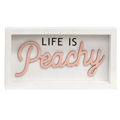 Homegifo *life Is Peachy Box Sign In Pink