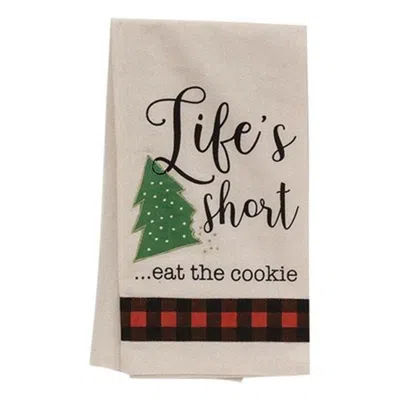 Homegifo Life's Short...eat The Cookie Dish Towel In Neutral