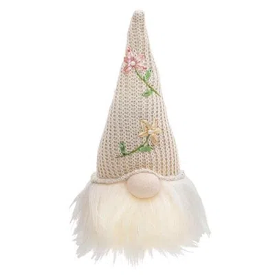 Homegifo *light Up Sitting Spring Gnome In Neutral