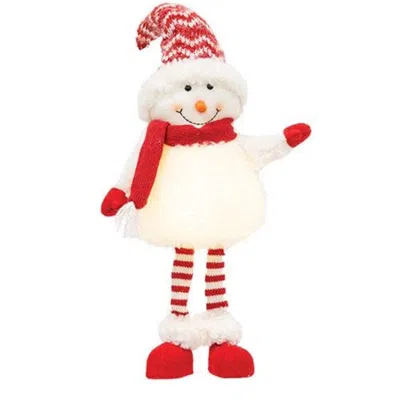 Homegifo Light Up Standing Waving Snowman In Red