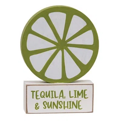 Homegifo Lime On "tequila Lime & Sunshine" Sitter In Blue