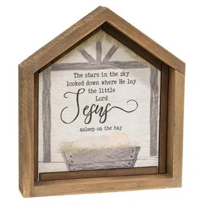 Homegifo Little Lord Jesus Shadowbox Creche In Neutral