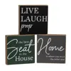 Homegifo Live Laugh Poop Square Block 3 Asstd.