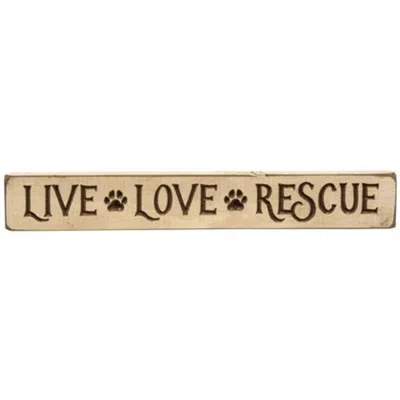 Homegifo Live Love Rescue Engraved Block 12"