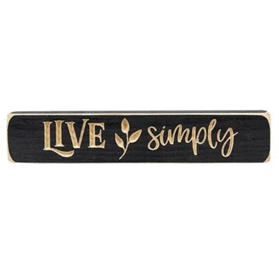 Homegifo Live Simply Engraved Block 9" Smooth Black