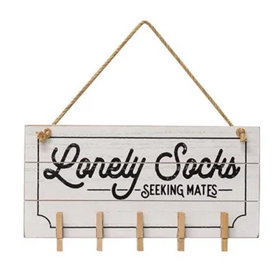 Homegifo Lonely Socks Seeking Mates Shiplap Clip Sign In Gray