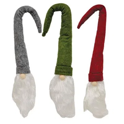 Homegifo *long Hat Gnome Wine Bottle Topper 3 Asstd. In Multi