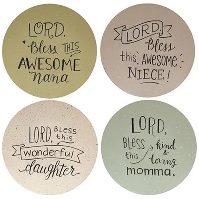 Homegifo Lord Bless This Wonderful Woman Plate 4 Asstd. In Multi