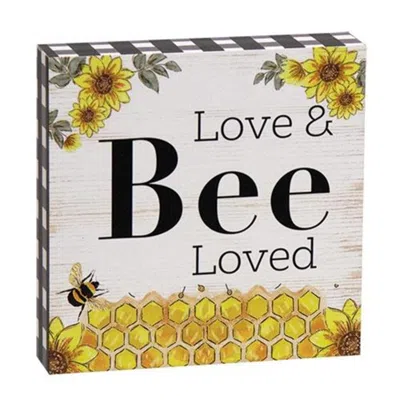 Homegifo *love And Bee Loved Large Block In Yellow