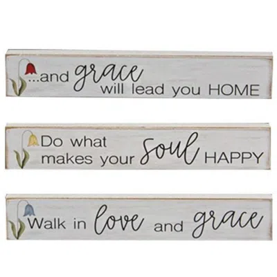 Homegifo Love And Grace Mini Stick 3 Asstd. In Gray