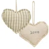 Homegifo Love & Stripe Fabric Heart Ornament 2 Asstd.