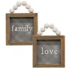Homegifo *love Or Family Beaded Plaid Mini Frame 2 Asstd.