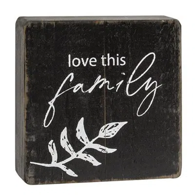 Homegifo *love This Family Black Wooden Sign