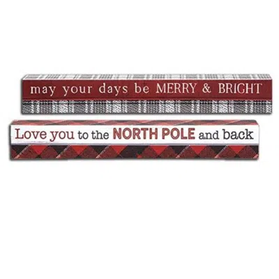 Homegifo *love You To The North Pole/ May Your Days Be Merry Sign 2 Asstd. In Brown