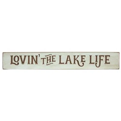 Homegifo Lovin' The Lake Life Engraved Sign 24" X 3.5"