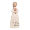 Homegifo Lucky To Call You Friend Mini Resin Angel