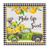 Homegifo *make Life Sweet Lemon Truck Square Block