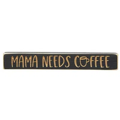 Homegifo Mama Needs Coffee Engraved Block 12"