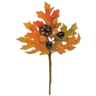 Homegifo Maple Leaf Acorn & Pinecone Pick In Brown