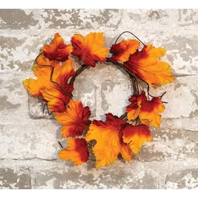 Homegifo Maple Leaves Ring 3.5" In Orange
