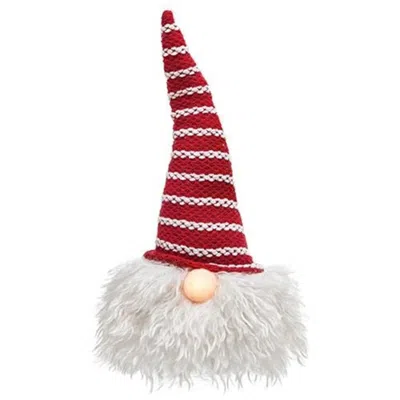 Homegifo *med Santa Gnome W/led Light Nose In Red
