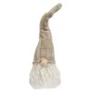 Homegifo *med Sitting Plush Beige Gnome W/ribbed Hat
