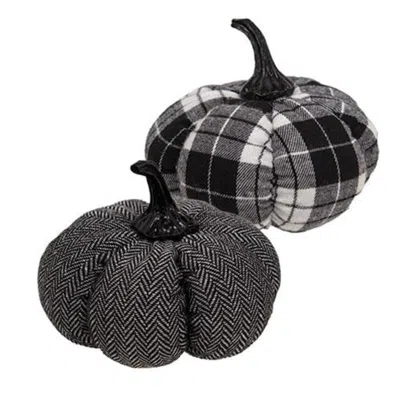 Homegifo *medium Plush Black & White Pumpkin 2 Asstd. In Multi