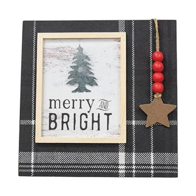 Homegifo *merry And Bright Distressed Frame In Multi