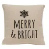 Homegifo Merry & Bright Natural Pillow