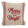 Homegifo Merry & Bright Red Striped Pillow