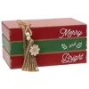 Homegifo *merry And Bright Wooden Stacked Books