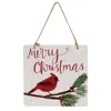 Homegifo Merry Christmas Cardinal Square Hanger