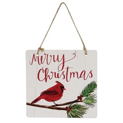 Homegifo Merry Christmas Cardinal Square Hanger In Multi