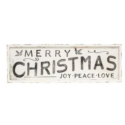 Homegifo Merry Christmas Joy Peace Love Sign In White