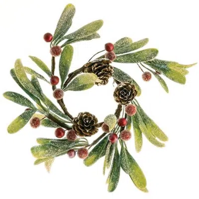 Homegifo Merry Mistletoe Ring 2.5" In Green
