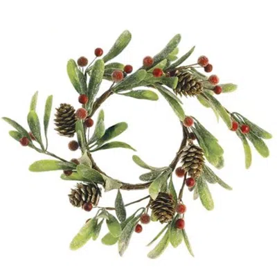 Homegifo Merry Mistletoe Ring 4.5" In Brown