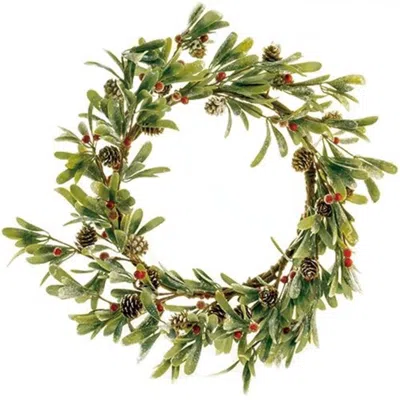 Homegifo *merry Mistletoe Wreath 20" In Green