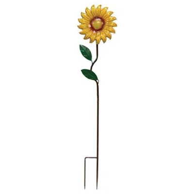 Homegifo *metal Sunflower Garden Stake In Yellow