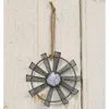 Homegifo Metal Windmill Ornament With Jute Hanger 4 Inch