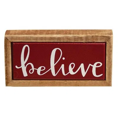 Homegifo Mini Believe Box Sign In Red