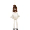 Homegifo Mini Brown/white Snowflake Wooden Gnome
